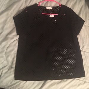 Sugar + L!PS Black Short Sleeve Shirt